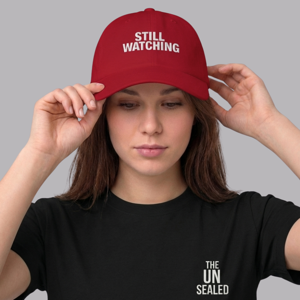 The UnSealed™ "Still Watching" Statement Cap – Minimal Streetwear Hat