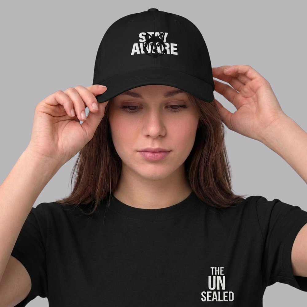 The UnSealed™ "Stay Aware" Statement Cap – Minimal Streetwear Hat
