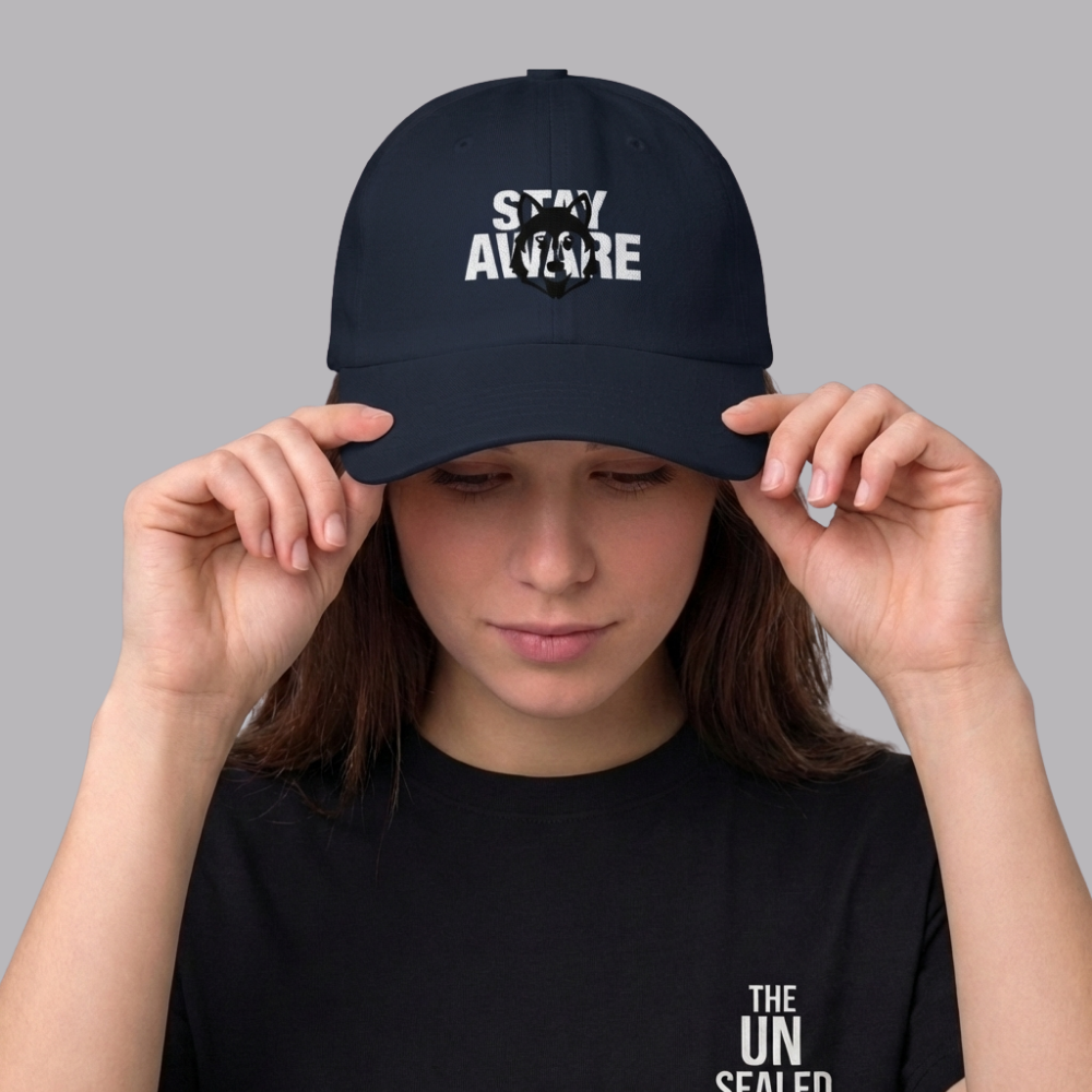 The UnSealed™ "Stay Aware" Statement Cap – Minimal Streetwear Hat