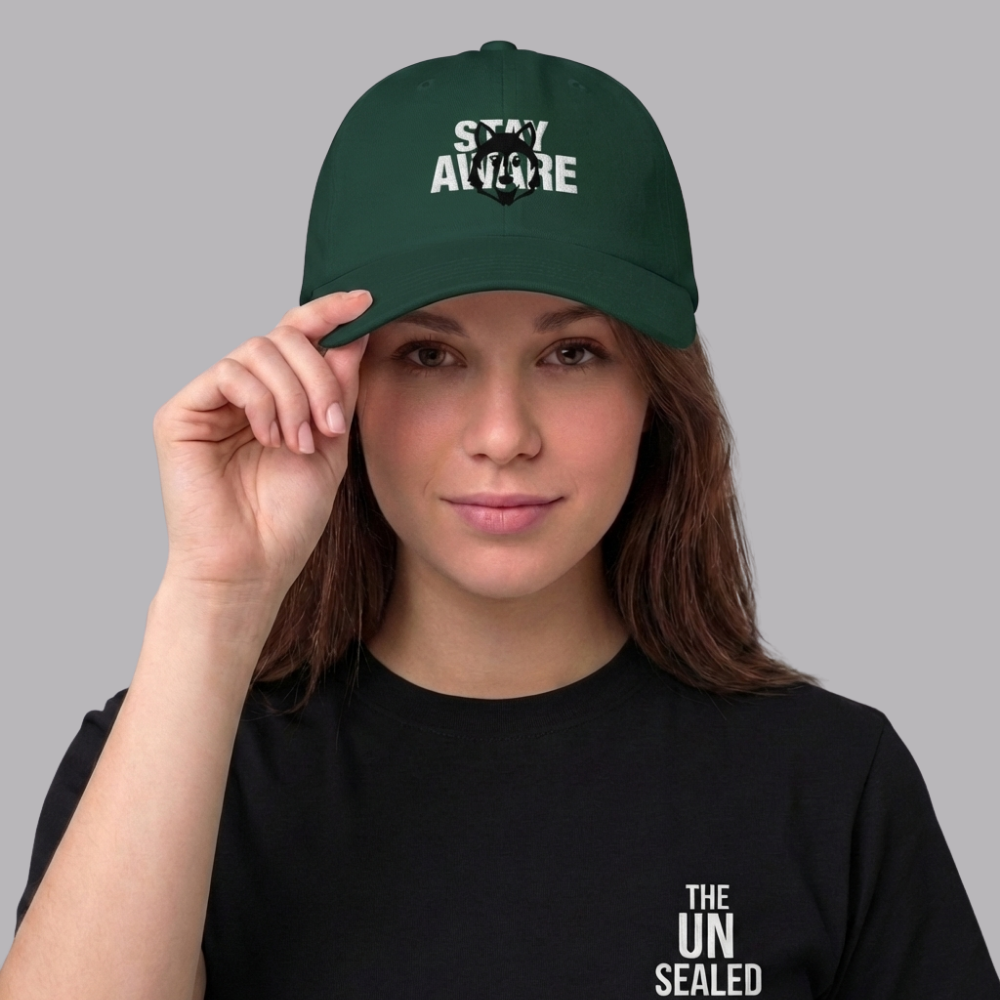 The UnSealed™ "Stay Aware" Statement Cap – Minimal Streetwear Hat