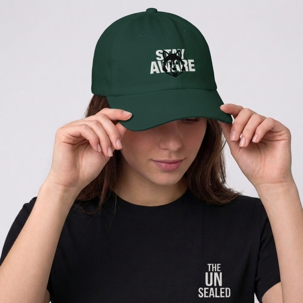 The UnSealed™ "Stay Aware" Statement Cap – Minimal Streetwear Hat