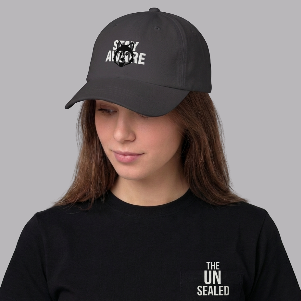 The UnSealed™ "Stay Aware" Statement Cap – Minimal Streetwear Hat