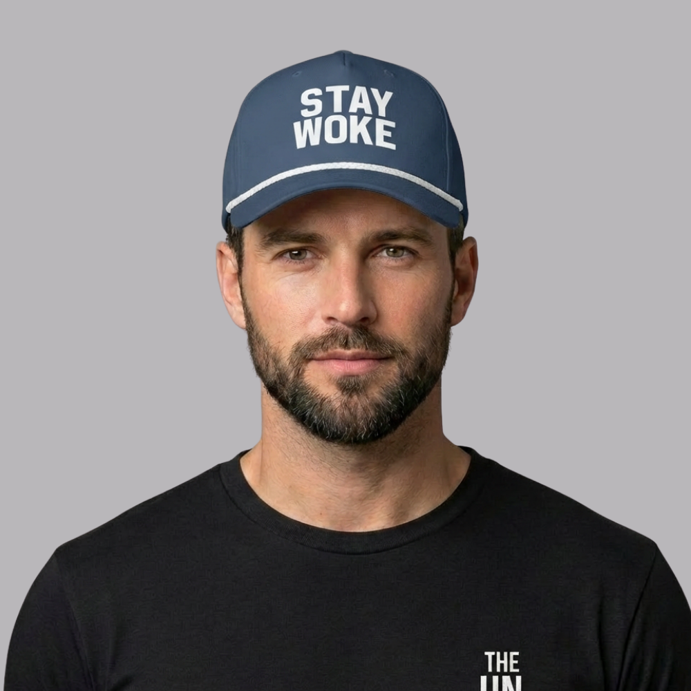 The Unsealed™ "Stay Woke" Printed Cap – Classic Streetwear Hat with Bold Message