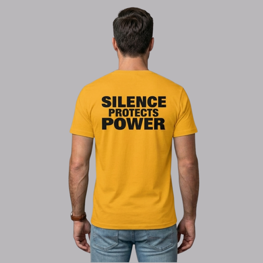 The UnSealed™ "Silence Protects Power" Graphic Tee – Minimal Streetwear T-Shirt