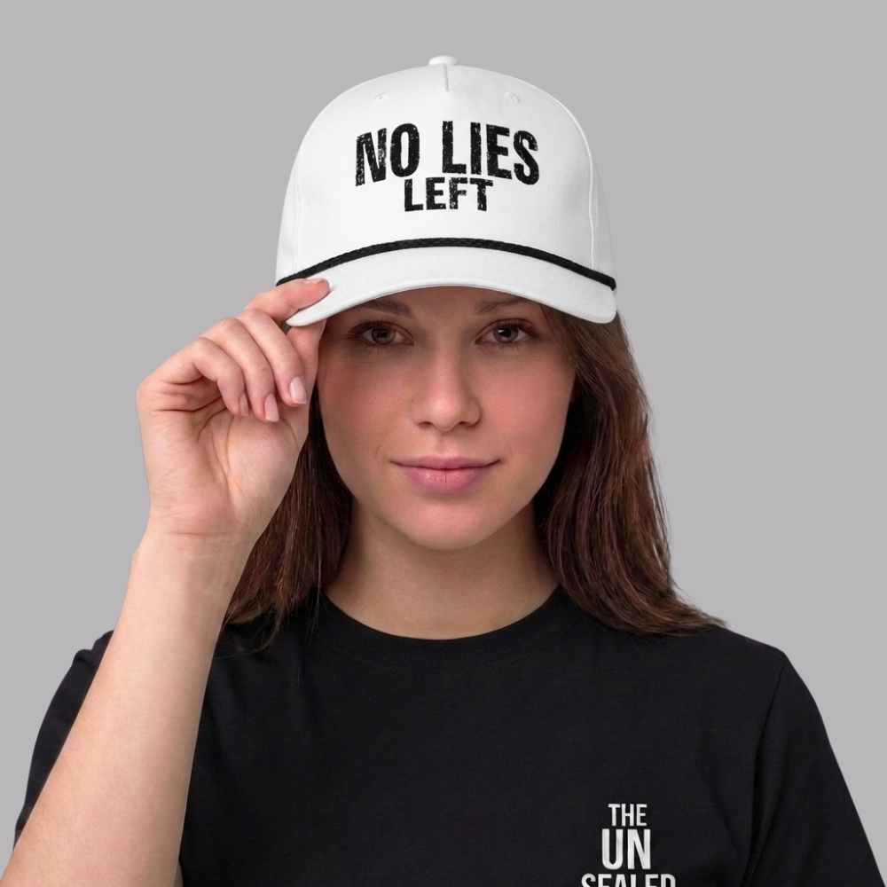 The UnSealed™ "No Lies Left" Classic Rope Cap – Bold Statement Streetwear Hat