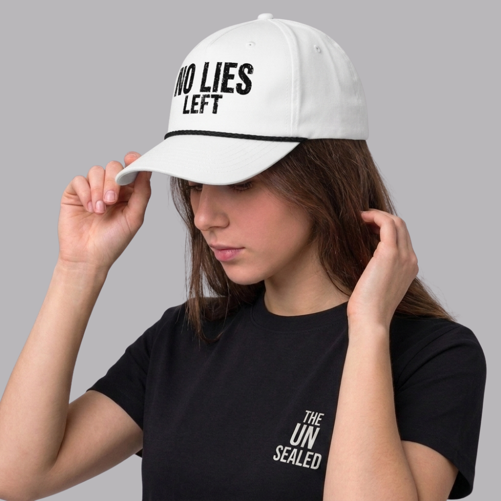 The UnSealed™ "No Lies Left" Classic Rope Cap – Bold Statement Streetwear Hat