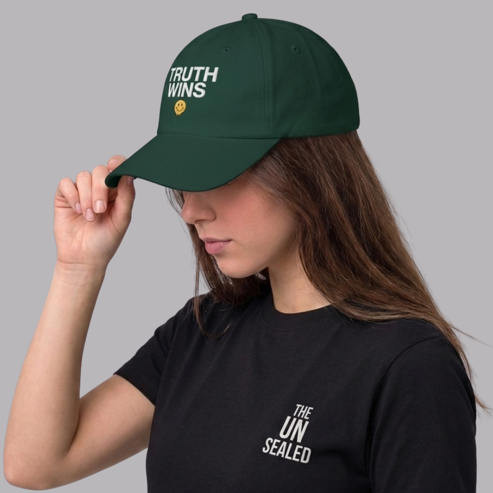 The UnSealed™ "Truth Wins" Statement Cap – Minimal Streetwear Hat