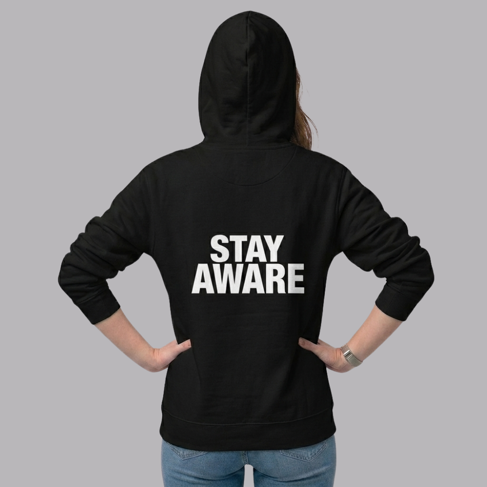 The UnSealed™ "Stay Aware" Hoodie – Minimalist Streetwear Statement Hoodie