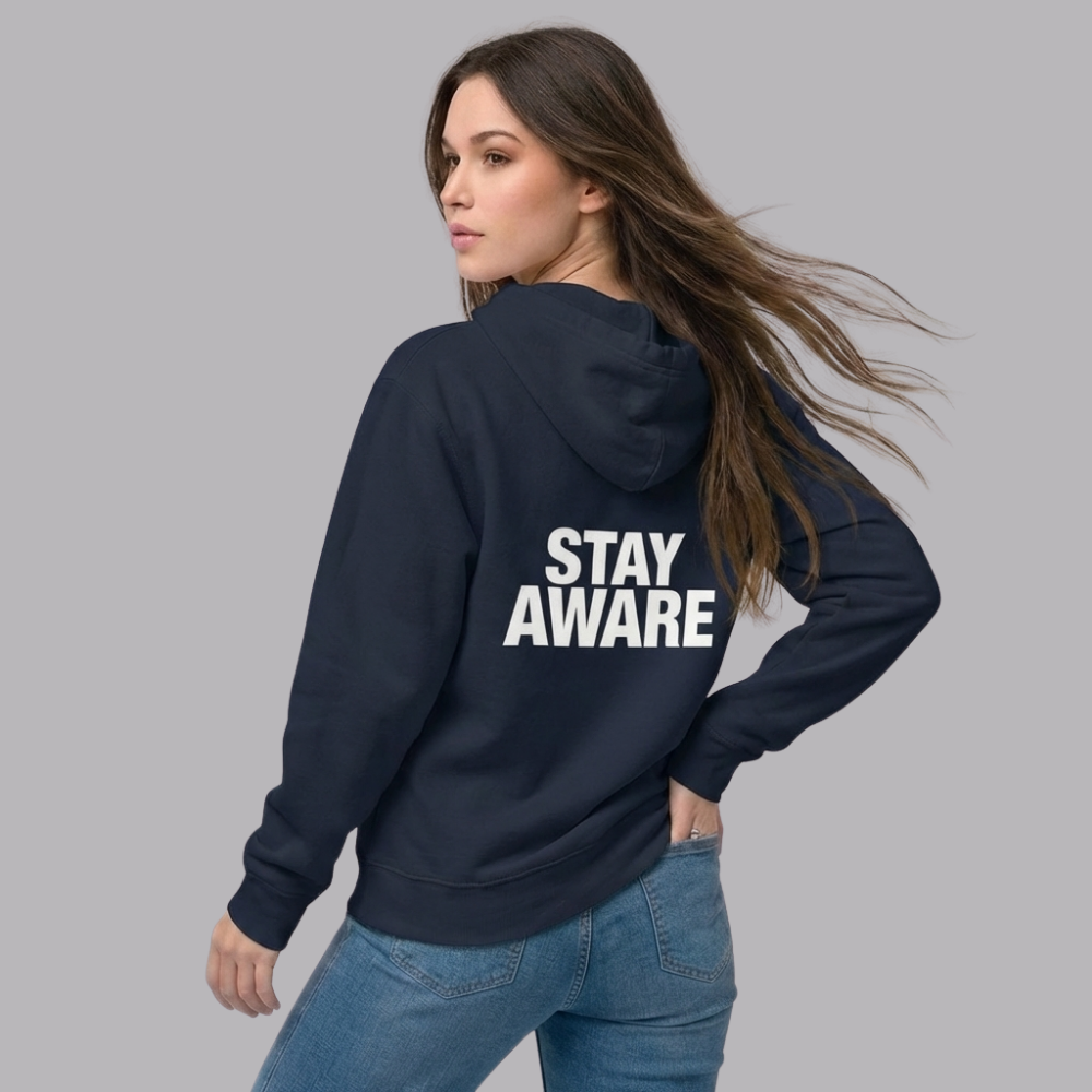The UnSealed™ "Stay Aware" Hoodie – Minimalist Streetwear Statement Hoodie