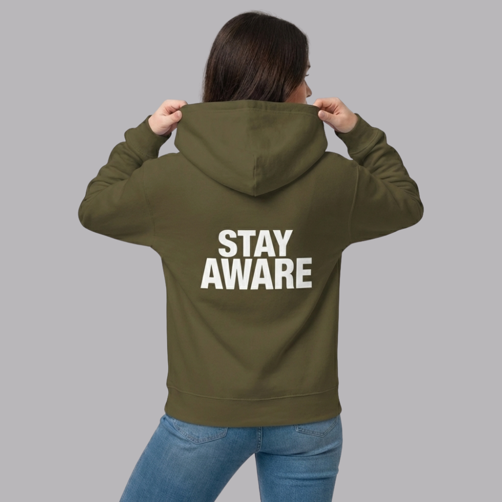 The UnSealed™ "Stay Aware" Hoodie – Minimalist Streetwear Statement Hoodie