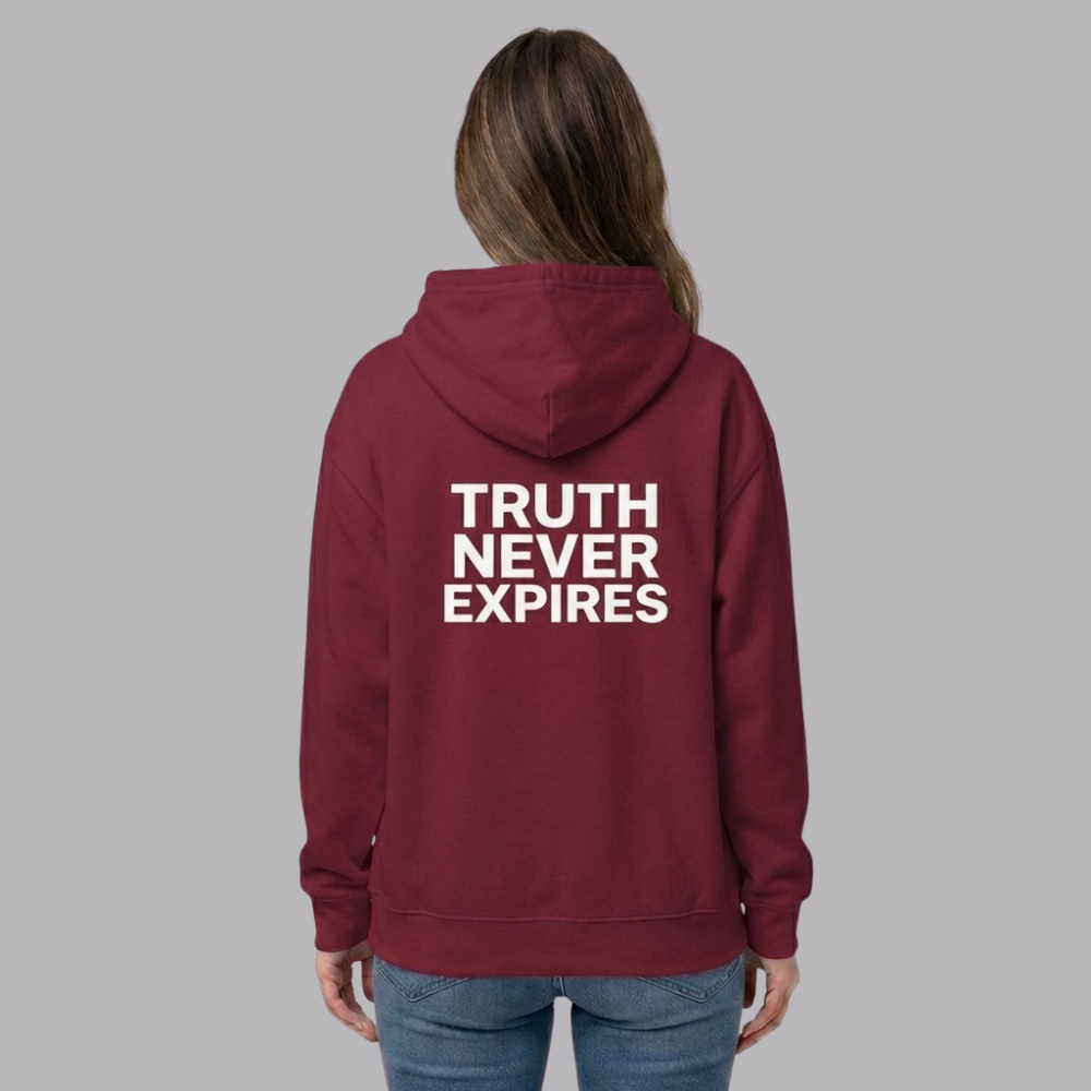 The UnSealed™ "Truth Never Expires" Hoodie – Maroon Limited Edition Streetwear Pullover